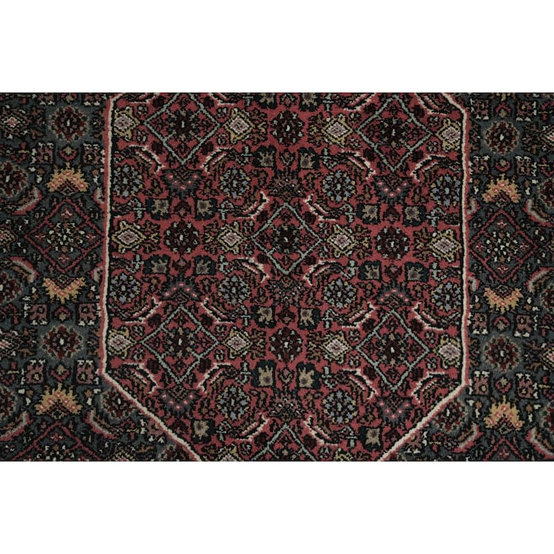 Hand Knotted Oriental 100% Wool Carpet Traditional Geometric Black Bidjar Area Rug - 17' 10'' X 12' 1''