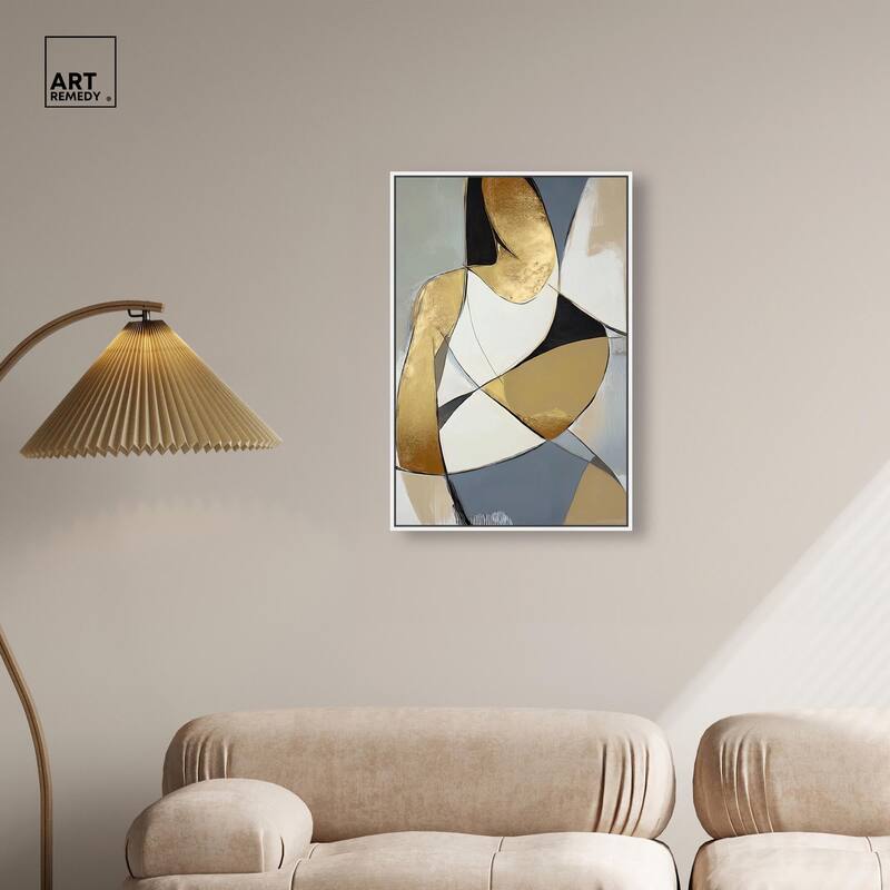 Gold Leaf Contours Canvas by Art Remedy