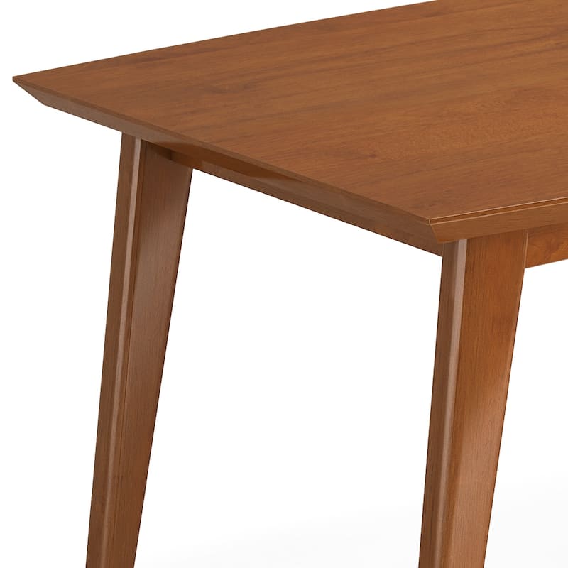 WYNDENHALL Tierney SOLID WOOD 66 inch Wide Rectangle Mid Century Modern Dining Table - 66 W x 40 D x 30 H