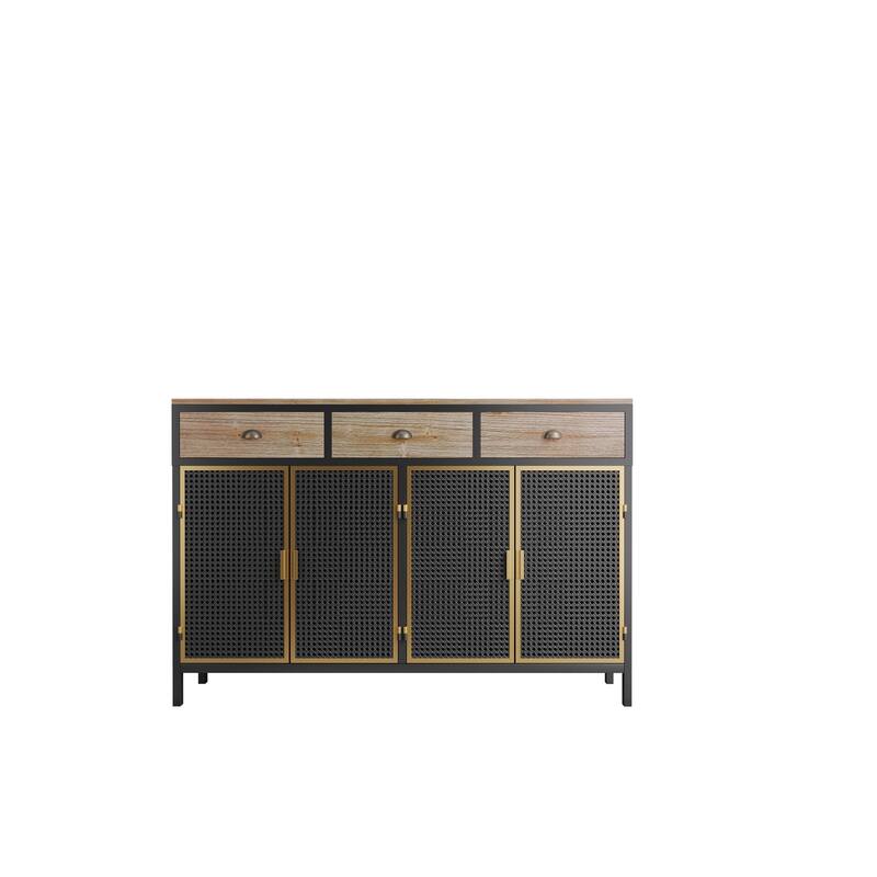 Dining Server Sideboard Kitchen Storage Cabinet with 3 Top Drawers