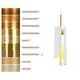preview thumbnail 19 of 18, Black White 1-Light Modern Brass Gold LED Pendant Light Fixture for Kitchen Island - 3 x 3 x 14.3
