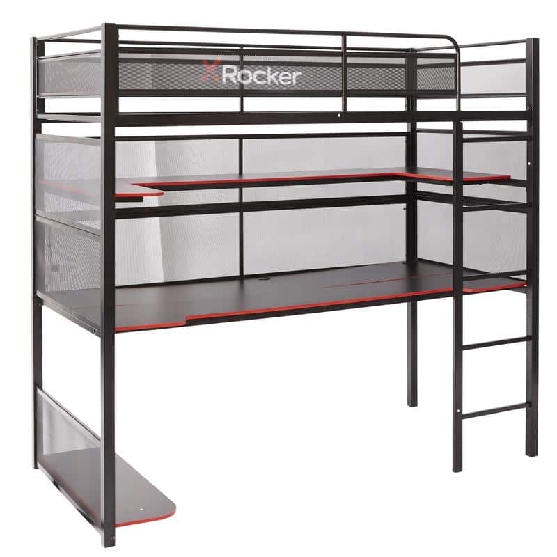 X Rocker Battle Bunk Gaming Bunk Bed with Desk