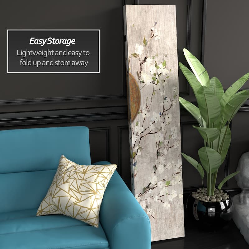Handmade 6' Double Sided Asian Lock Canvas Room Divider