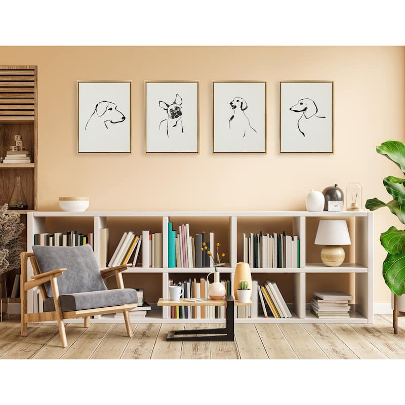 Kate and Laurel Sylvie 1056 Retriever Framed Canvas by Teju Reval of SnazzyHues
