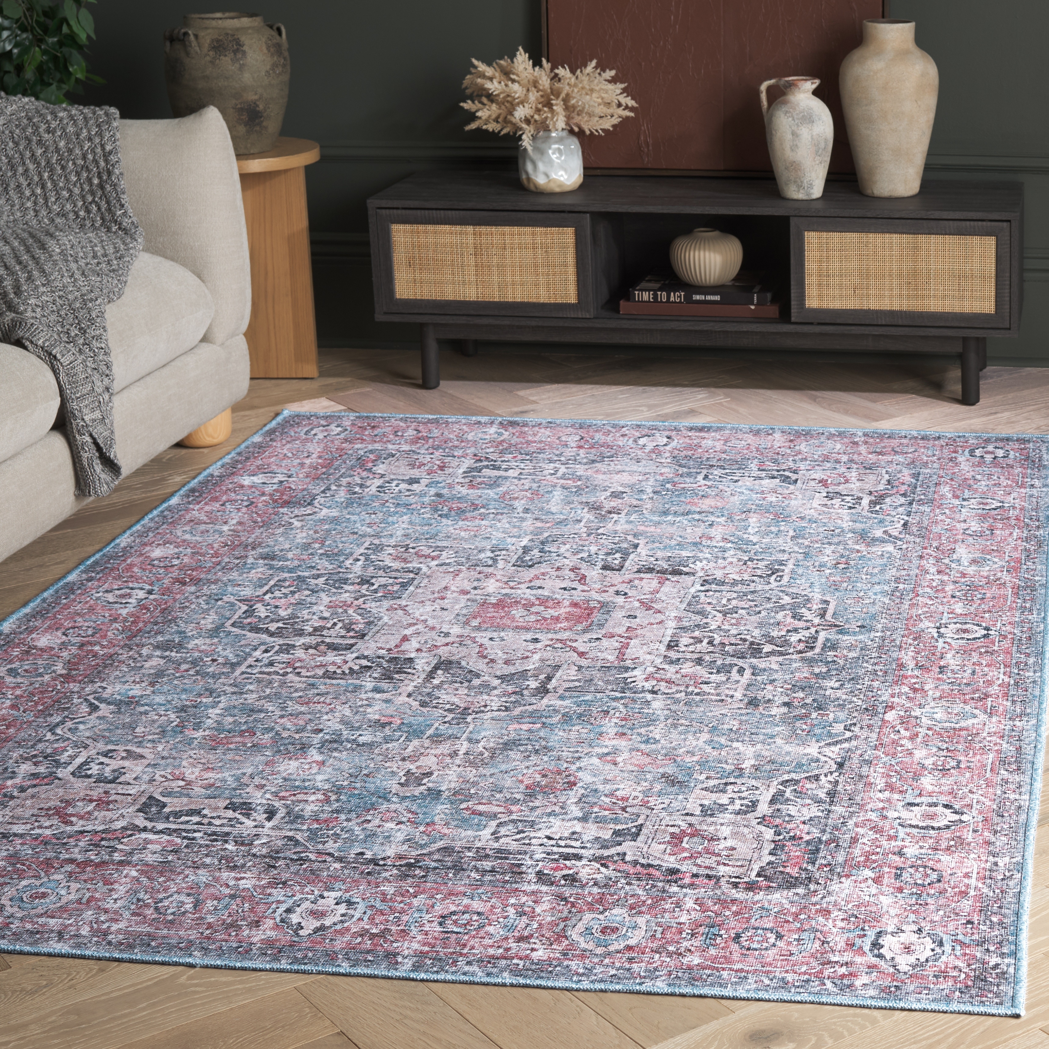 SAFAVIEH Vintage Heriz Milla Machine Washable Rug