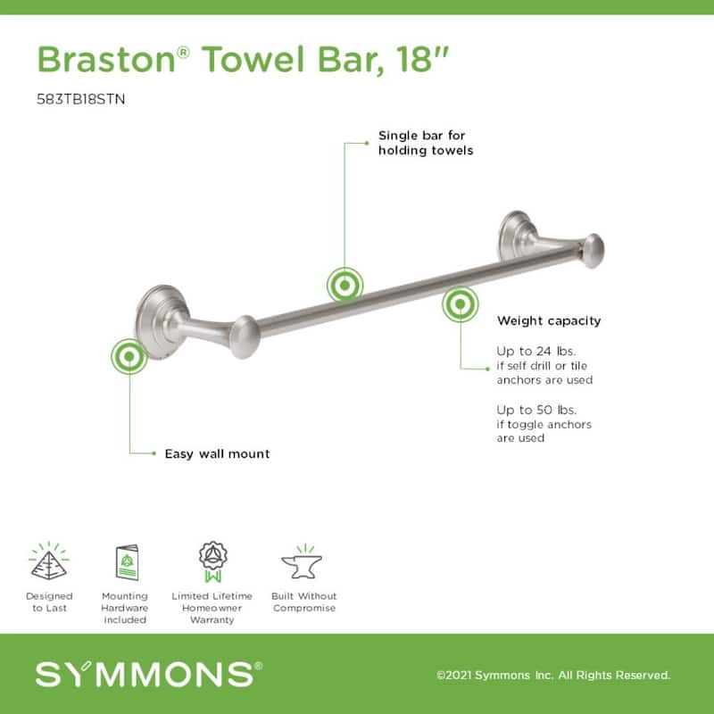 Symmons 583TB18 Braston 18" Towel Bar