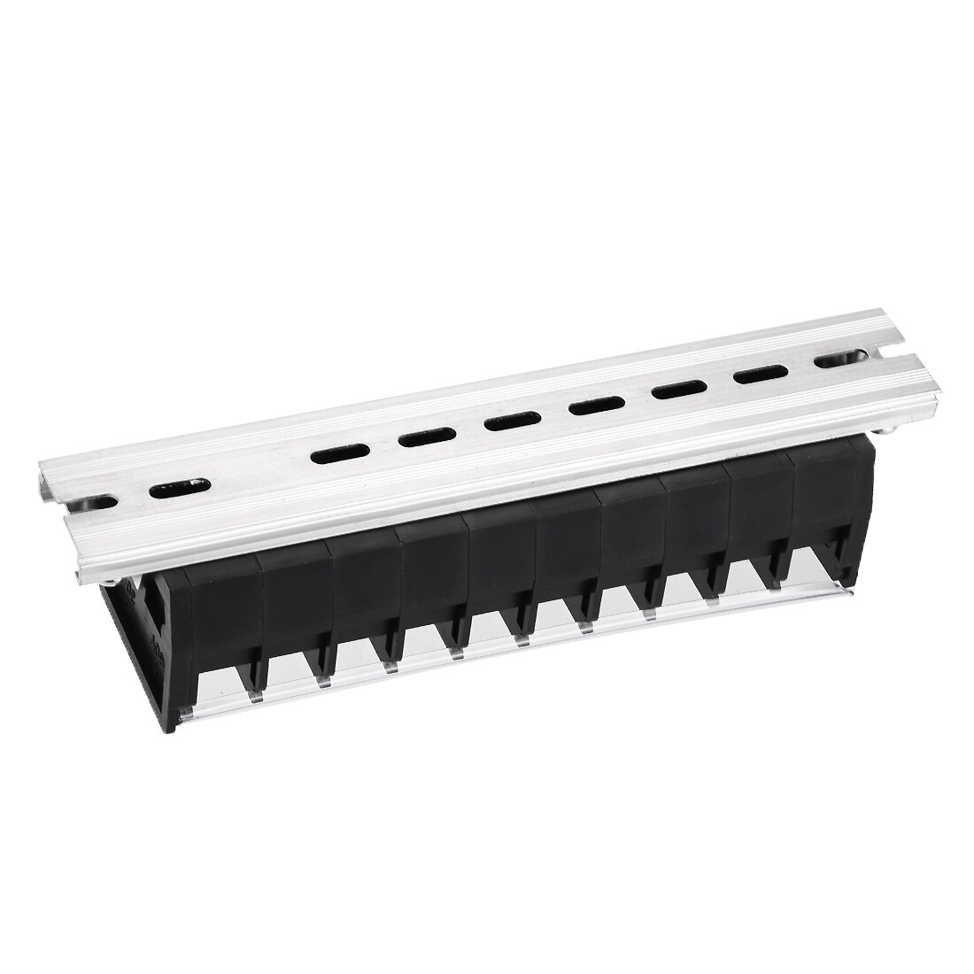 uxcell/® Barrier Terminal Strip Block 660V 30A Dual Rows 10P DIN Rail Base Screw Connector