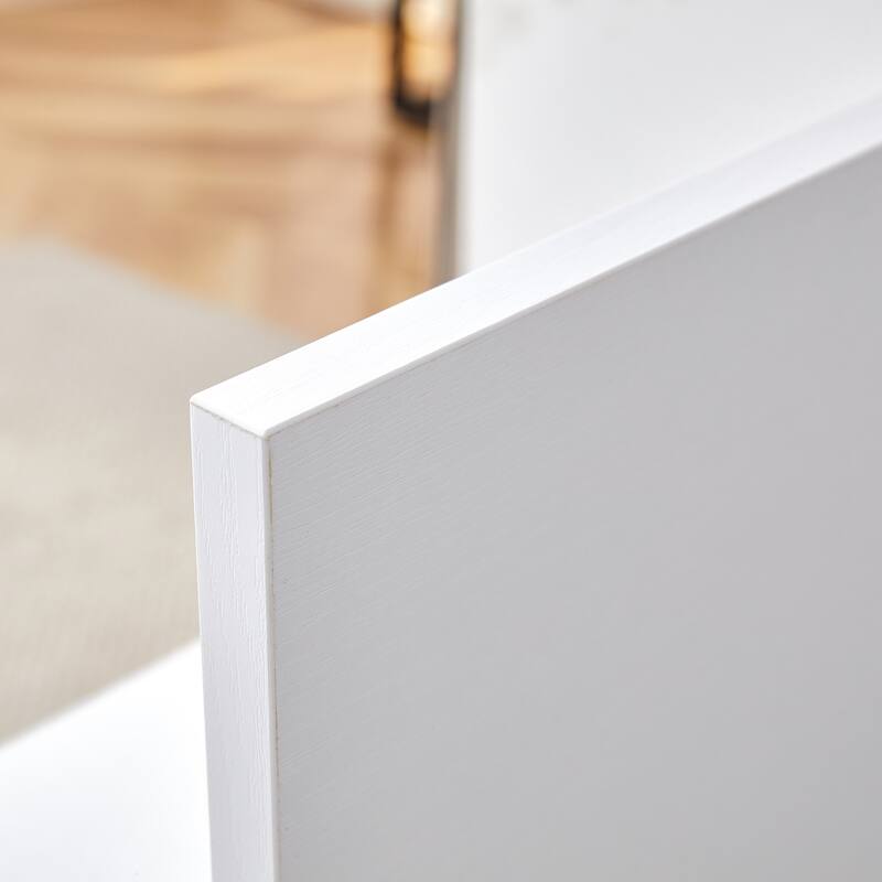 Roomfitters White MDF Coffee Table with Clean Lines, Modern Practical Tea Table for Living Room and Bedroom