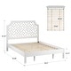 preview thumbnail 12 of 11, Flora White Lattice Headboard Queen Platform Bed by iNSPIRE Q Classic