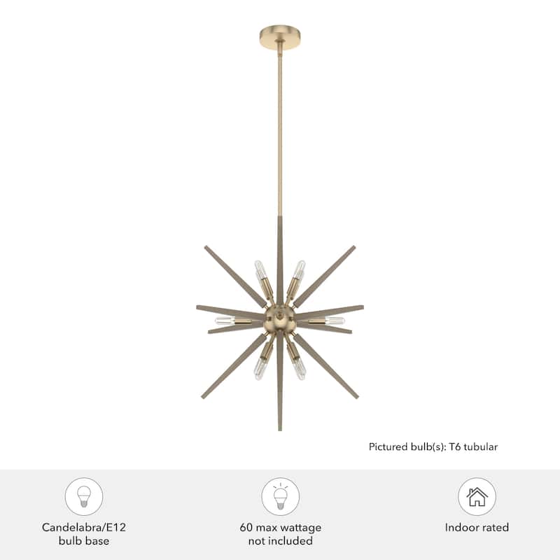 Hunter Jupiter Star Pendant - Entry, Dining Room - Mid-Century Modern, Sputnik