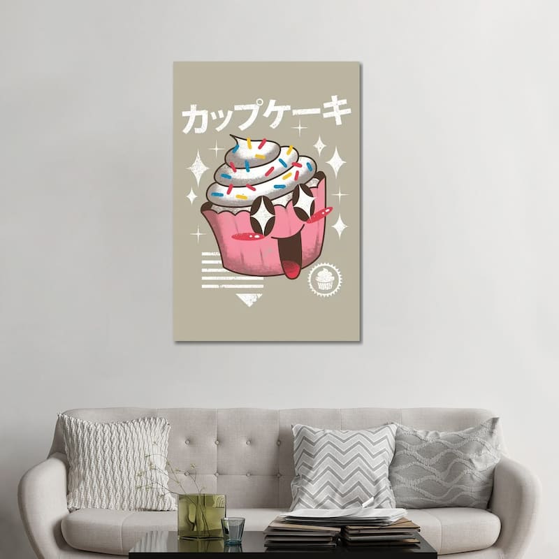 iCanvas "Kawaii Cupcake" by Vincent Trinidad Canvas Print - 48x32x1.5