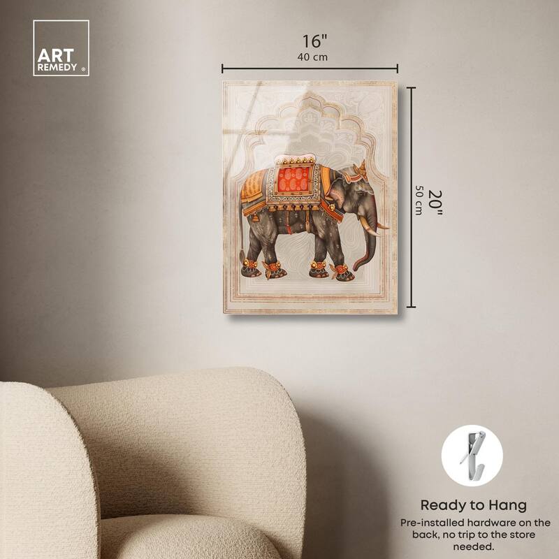 Elephant Queen Acrylic by Art Remedy, Ready to Hang