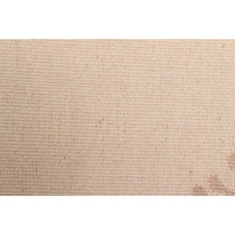 ECARPETGALLERY Flat-Weave Dynasty Beige, Khaki Wool Tapestry Kilim - 6'0 x 8'10
