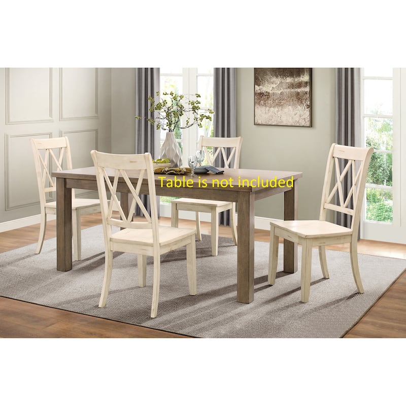Casual Teal Finish Side Chairs Set of 2 Pine Veneer Transitional Double-X Back Design Dining Room Furniture