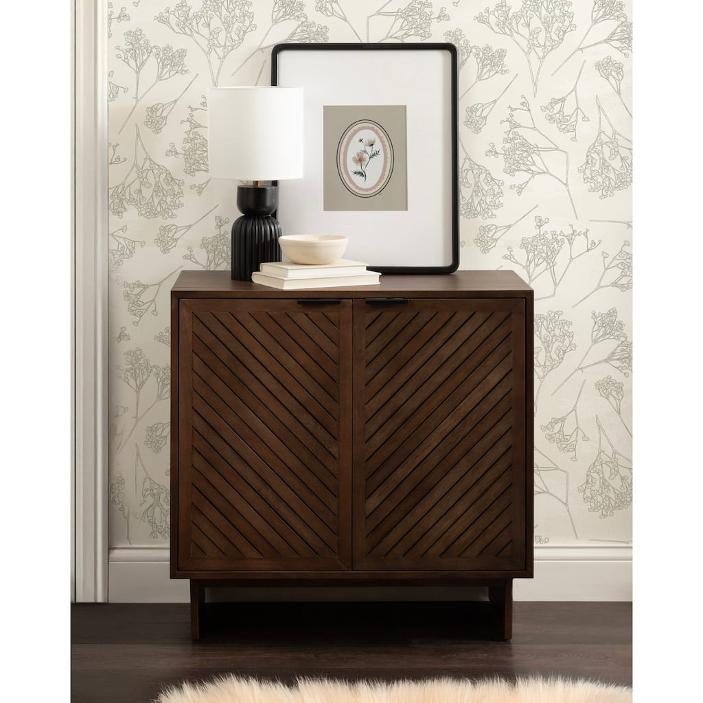 Kate and Laurel Mezzeta Wood Floor Storage Cabinet