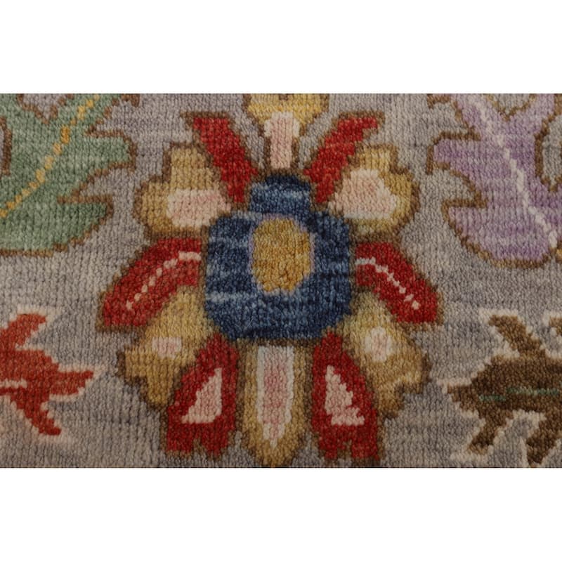 Floral Oushak Oriental Area Rug Handmade Transitional Wool Carpet - 8'9"x 11'9"