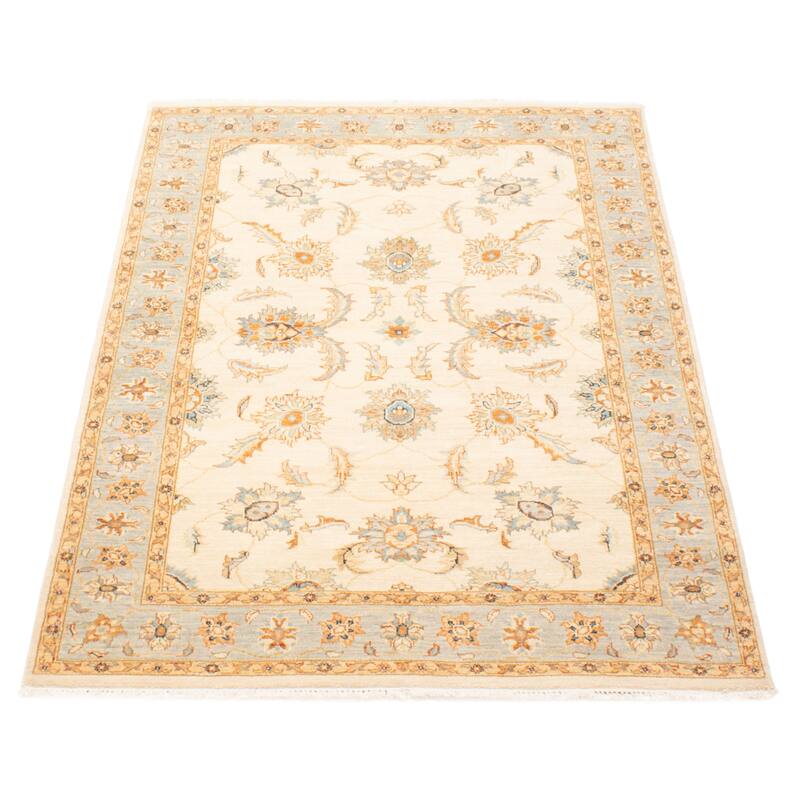 ECARPETGALLERY Hand-knotted Jamshidpour Cream Wool Rug - 4'0 x 6'0