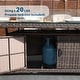 preview thumbnail 6 of 15, Outdoor Wicker Patio Rectangle Gas Fire Pit Table Set with 6 Chairs by Moda Furnishings (Including Rain Cover)