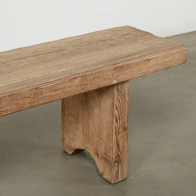 Bari Bench Approx. 78Wx14Dx18.5H Rustic Pine Wood Weathered Natural