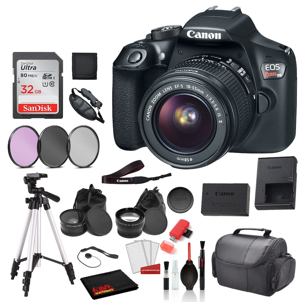 Canon EOS Rebel T6 Digital SLR Camera with 18-55mm Lens (1159C003)