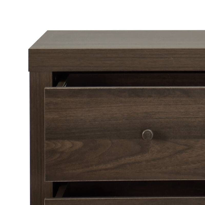 4-Drawer Vertical Chest with Metal Handle, Metal Frame and Wood Top for Bedroom
