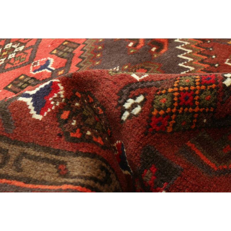 ECARPETGALLERY Hand-knotted Andelz Dark Red Wool Rug - 3'4 x 4'11