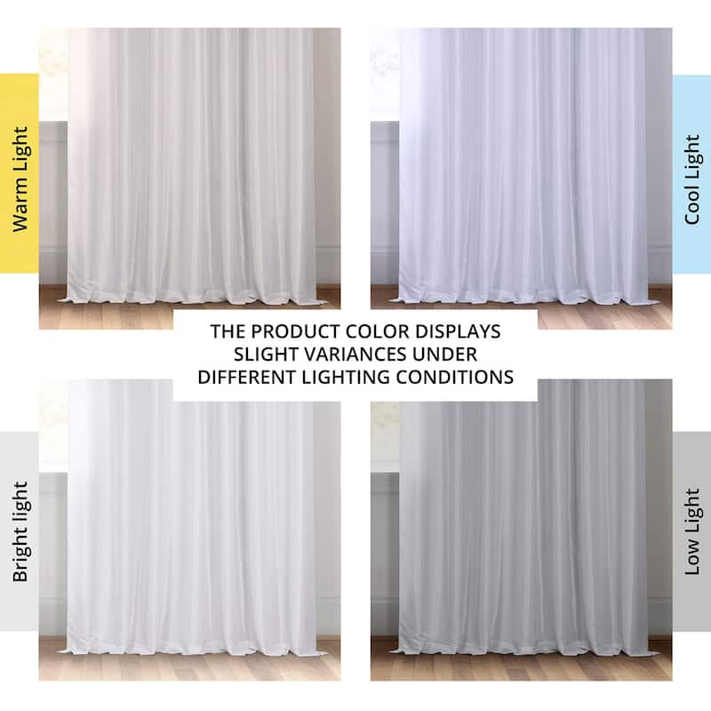 Exclusive Fabrics Blackout Extra Wide Faux Dupioni Curtain (1 Panel)