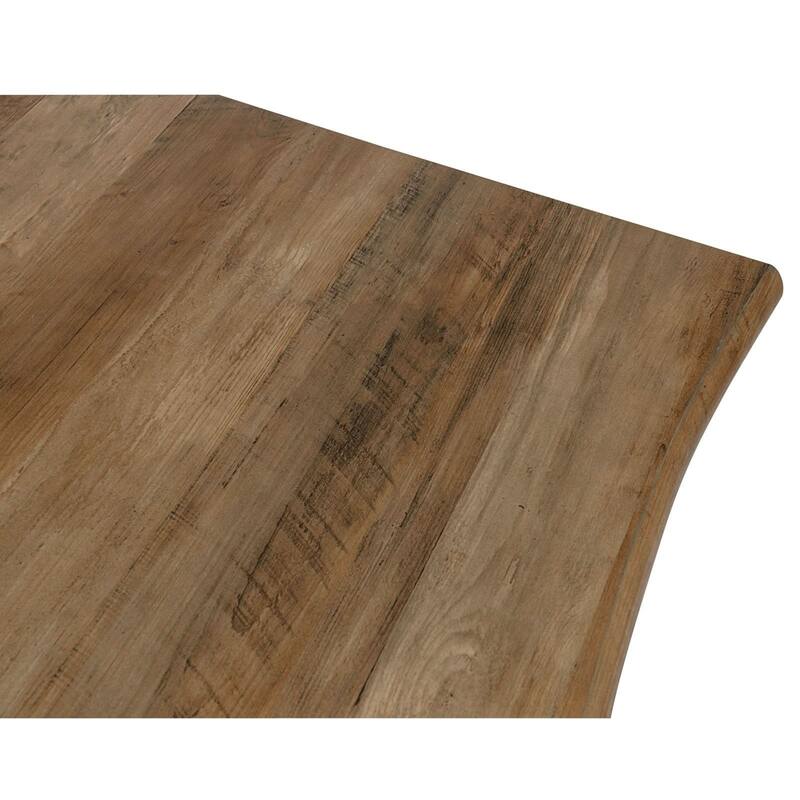 Ravenna Rectangular Dining Table with 63-Inch Wide MDF Tabletop and Powder Coated Metal Legs