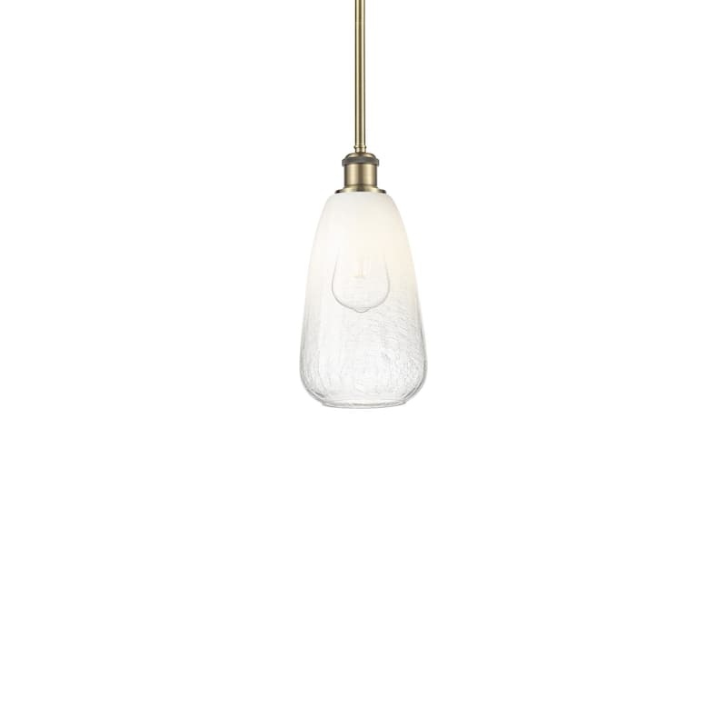 Innovations Lighting 516-1S-13-6 Brookhaven Almond Pendant Brookhaven - Antique Brass / Opal