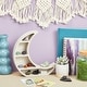preview thumbnail 2 of 7, Wood Crescent Moon Shelf, Rustic White Home Decorations (10 x 10.2 x 2 In)