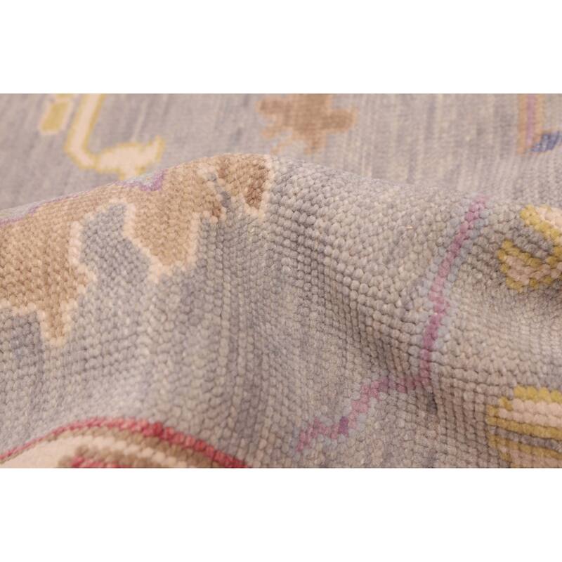 ECARPETGALLERY Hand-knotted Modern Oushak Grey Wool Rug - 7'11 x 9'11