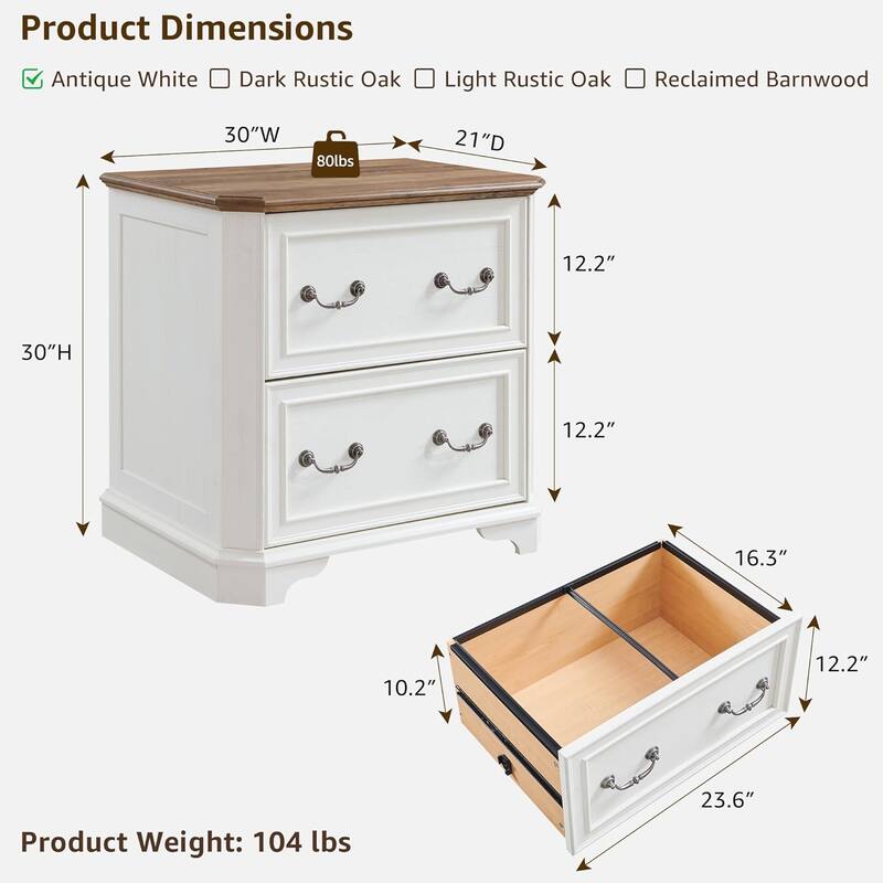 Farmhouse File Cabinet, Wood Filing Cabinets, Office Storage Cabinet