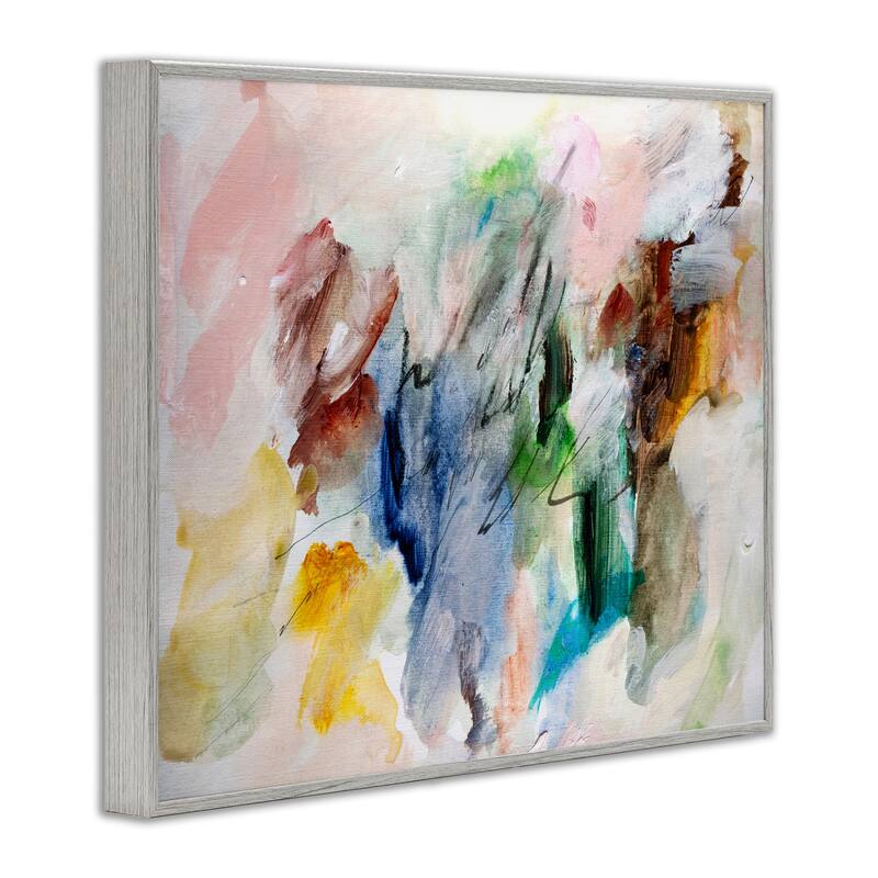 Stupell Earthy Pitter Patter Abstract Framed Giclee Art Design By Gemma Bardot