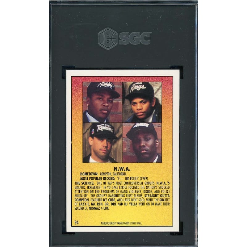 NWA 1991 Premier Rap Pack Card #94 Graded SGC 9 - 8'6" x 11'6"