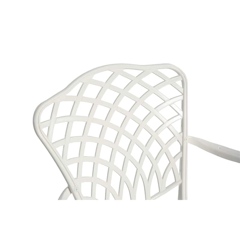 Aluminum Bistro Table and Chairs Set wUmbrella Hole(2 Chairs 1 Table)
