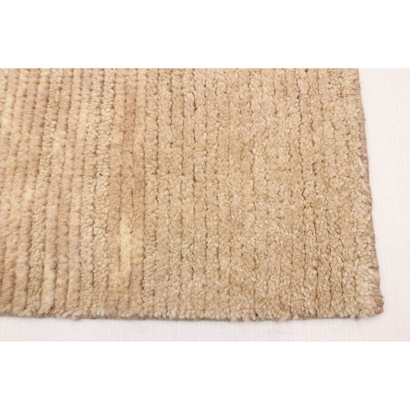 ECARPETGALLERY Hand-knotted Tangier Tan Wool Rug - 5'0 x 8'0