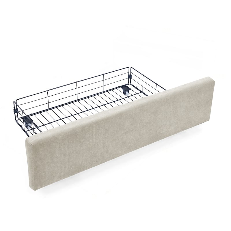 Comfortable Queen-Size Upholstered Bed with Practical Drawers