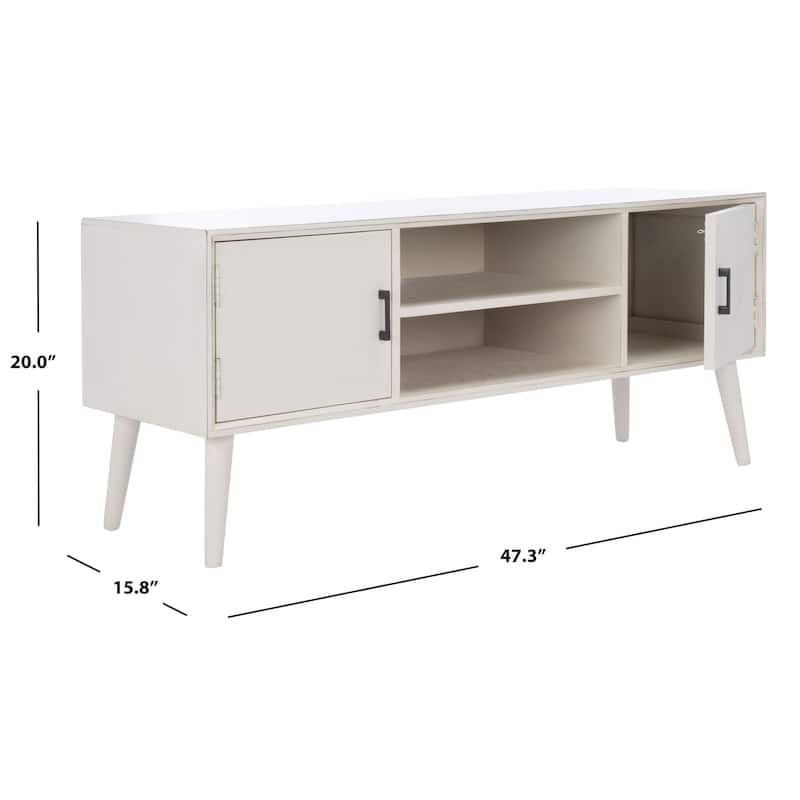 SAFAVIEH Sorrel Mid-Century 47-inch Storage Media TV Stand - 47.3" W x 15.8" L x 20" H