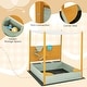 preview thumbnail 9 of 8, Costway Kids Sandbox with Sand Wall Detachable Canopy Bottom Liner - See Details