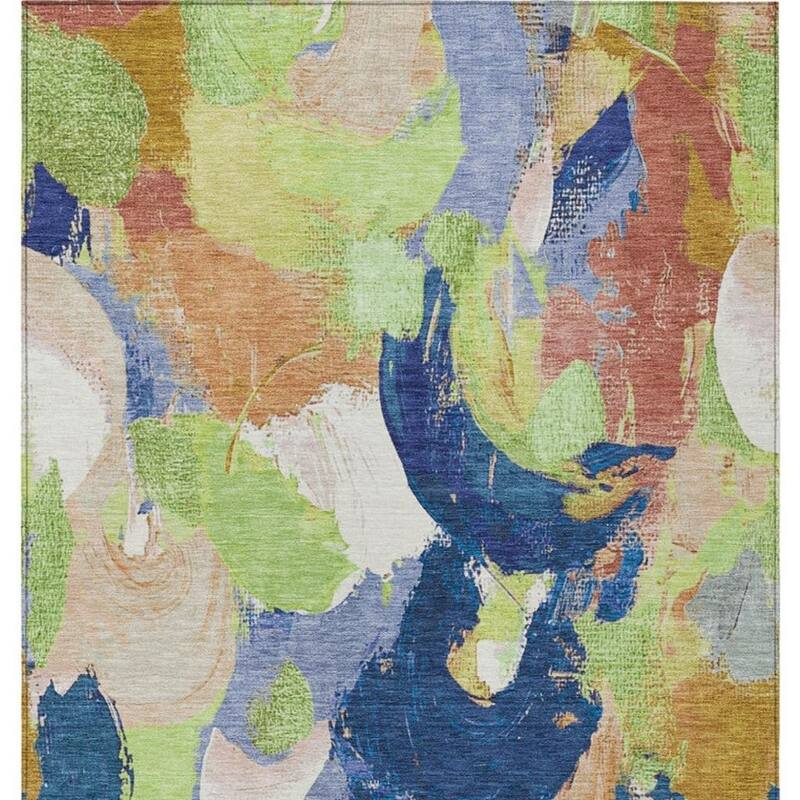 HomeRoots Abstract Transitional Rectangle Outdoor Rug