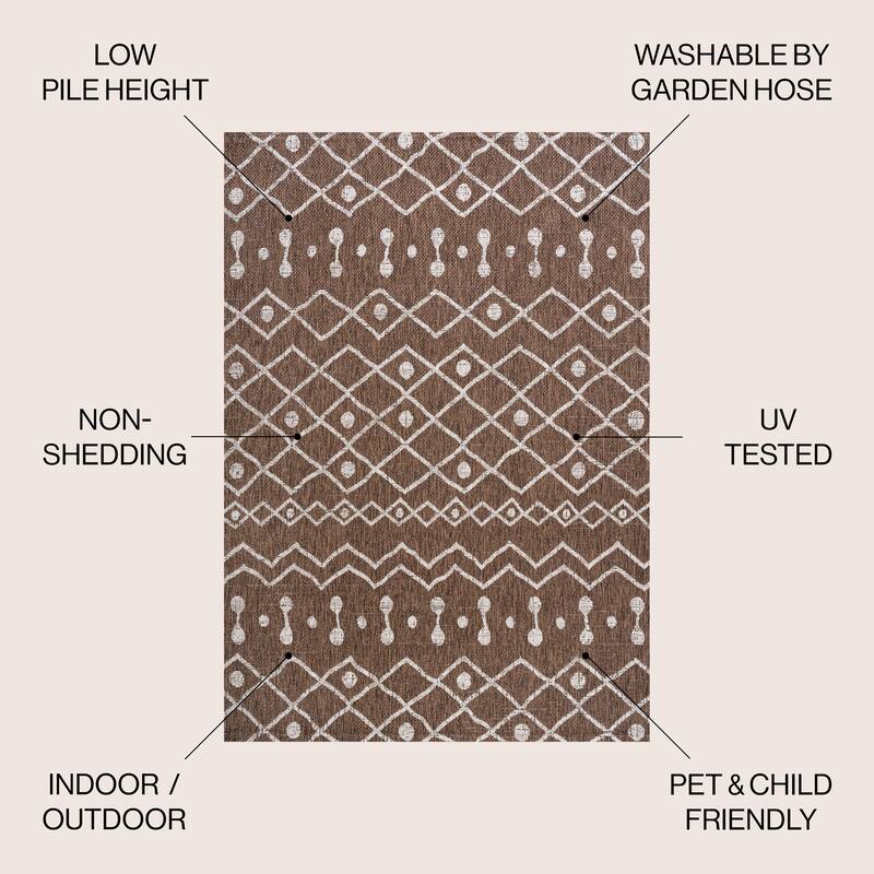 JONATHAN Y Tokay Tribal Bohemian Indoor/Outdoor Area Rug