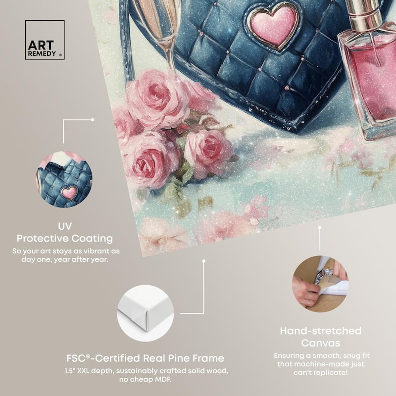 Little Heart Shaped Purse II Canvas by Art Remedy, Gallery Wrapped