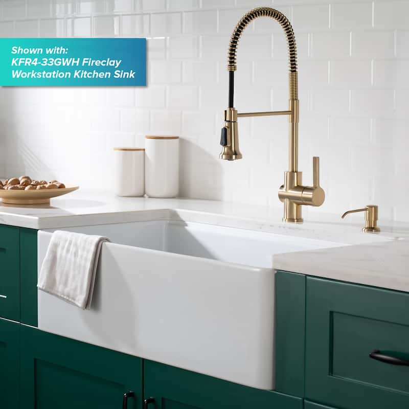 Kraus Britt 1.8 GPM Single Hole Faucet - Includes Soap Dispenser, and