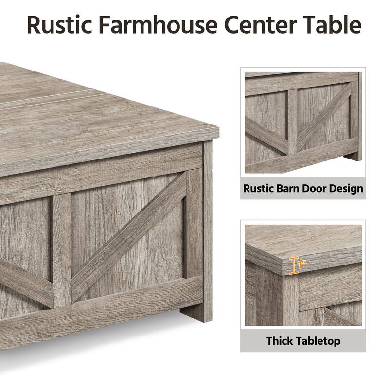 Yaheetech Square Lift-Top Coffee Table with Hidden Compartments for Living Room