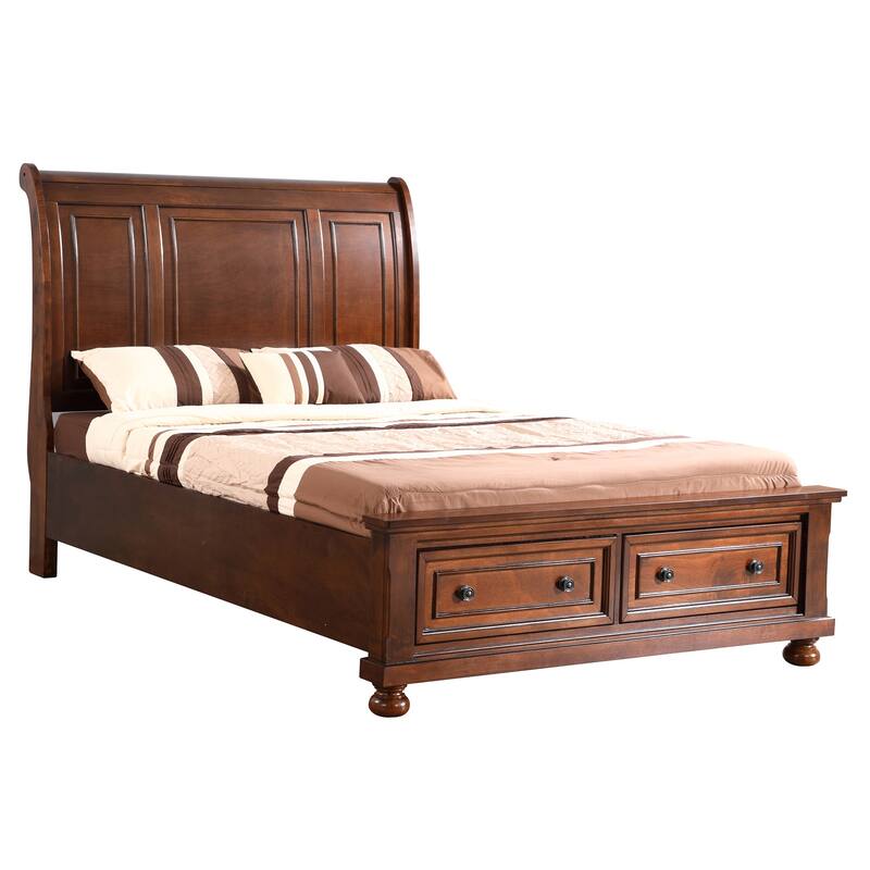 Mediterranean King Panel Bed