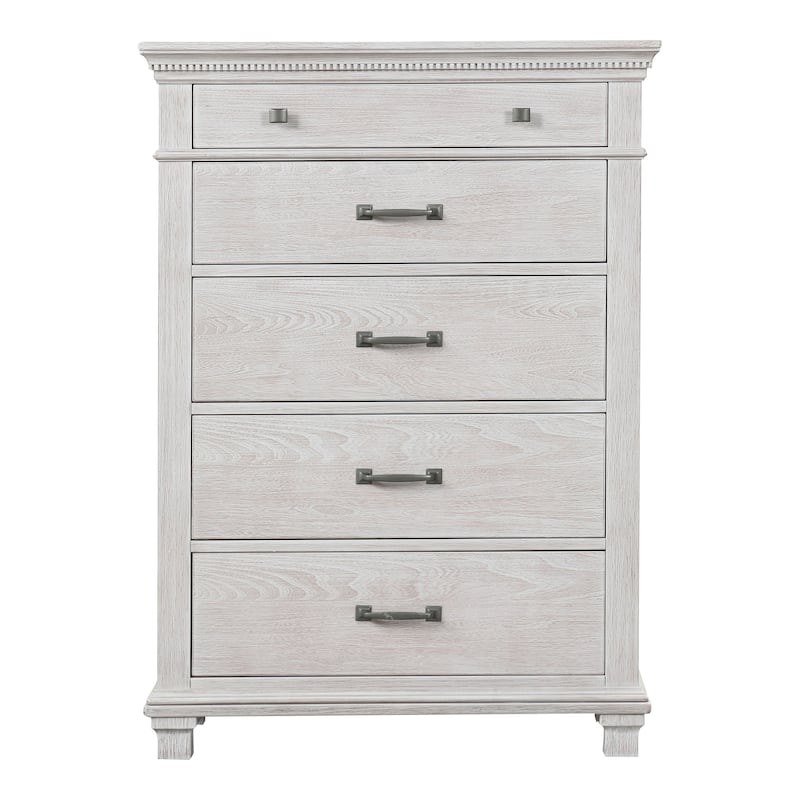 Furniture of America Eleanor 3-Piece Weathered Grey Wood Chest and 2-Nightstand Bedroom Set