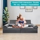 preview thumbnail 6 of 11, DoCred Kids Play Couch Sofa Set, Modular Toddler Sofa, Grey