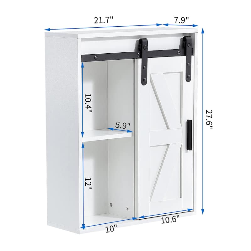 Wood Wall-Mounted Storage Cabinet