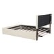 preview thumbnail 22 of 33, Platform Bed Frame Brick-Shaped Design with Drawers and Trundle