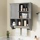 preview thumbnail 5 of 54, Futzca Bathroom Cabinet Wall Mounted, Storage Cabinet with Doors and Shelves Grey - With Shelf